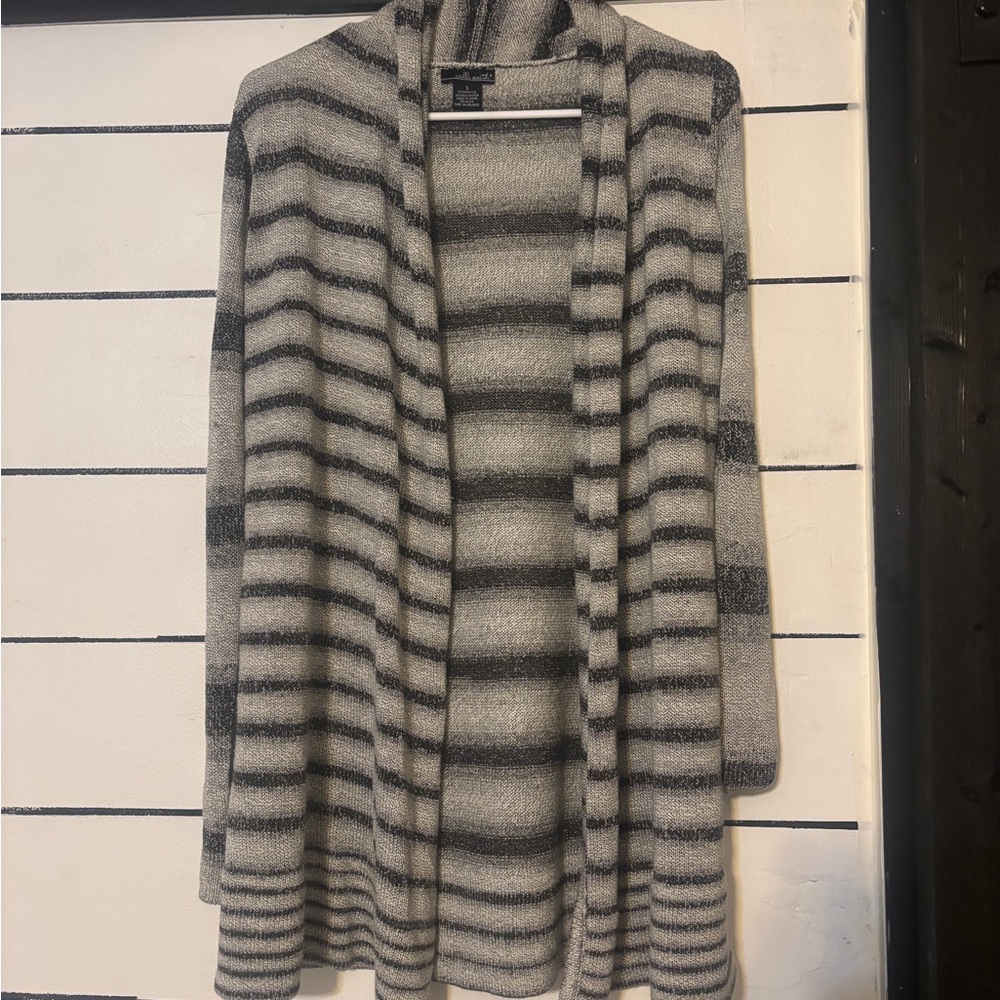 Striped Gray and Black Women's Sweater
